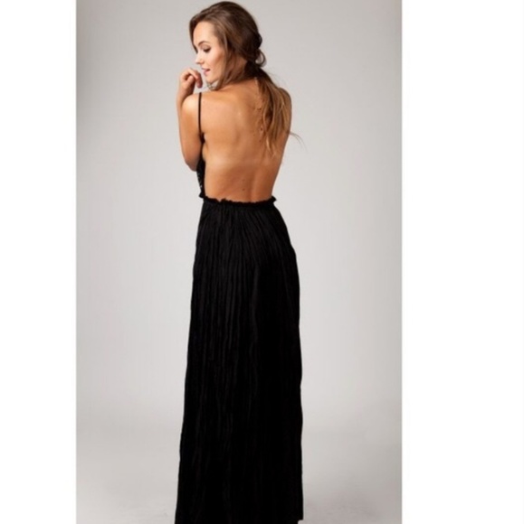 Crochet Lace Open Back Maxi Dress - Picture 3 of 4